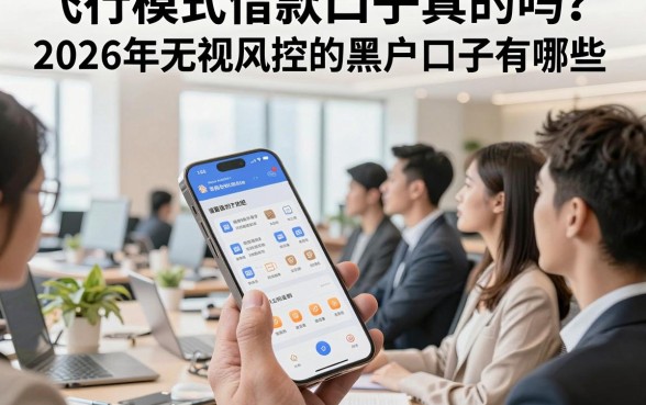飞行模式借款口子真的吗?2026年无视风控的黑户口子有哪些
