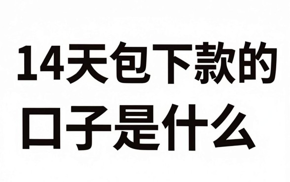 14天包下款的口子是什么，有哪些靠谱的推荐？