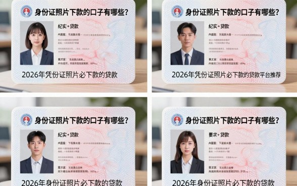 身份证照片下款的口子有哪些？2026年凭身份证照片必下款的贷款平台推荐