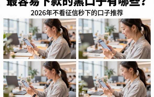 最容易下款的黑口子有哪些？2026年不看征信秒下的口子推荐
