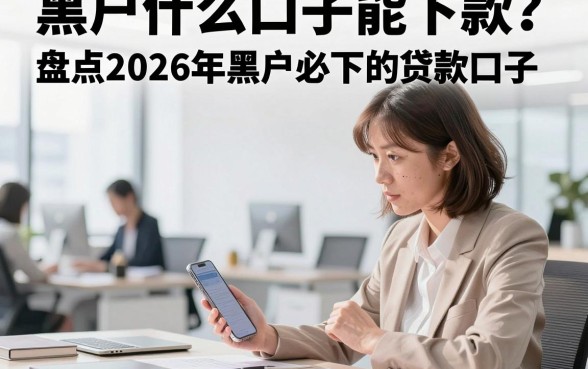 黑户什么口子能下款?盘点2026年黑户必下的贷款口子