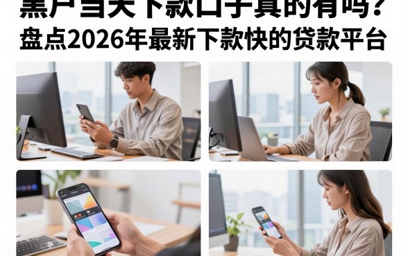 黑户当天下款口子真的有吗？盘点2026年最新下款快的贷款平台