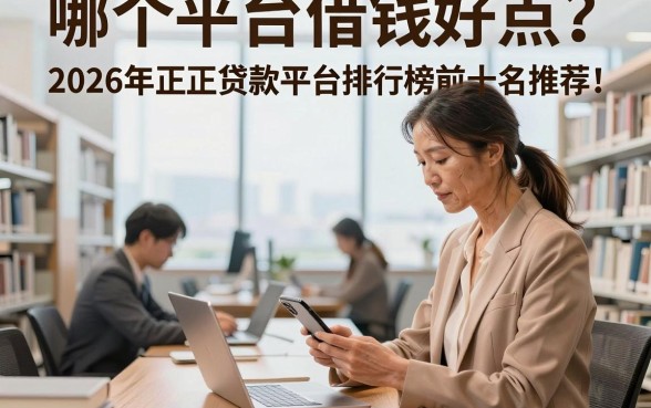 哪个平台借钱好点?2026年正规贷款平台排行榜前十名推荐