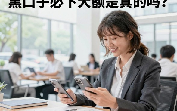 黑口子必下大额是真的吗？哪里有靠谱的黑口子能下款？