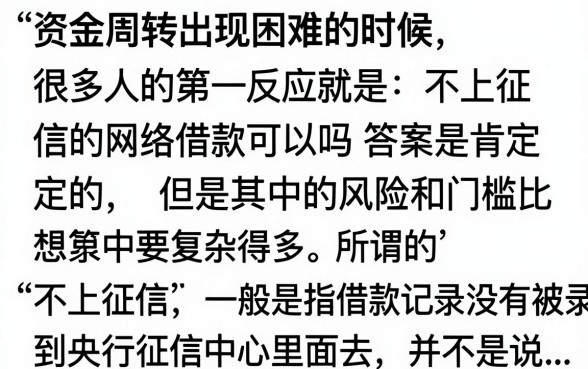 不上征信网络借款可以吗，不查征信的贷款容易通过吗