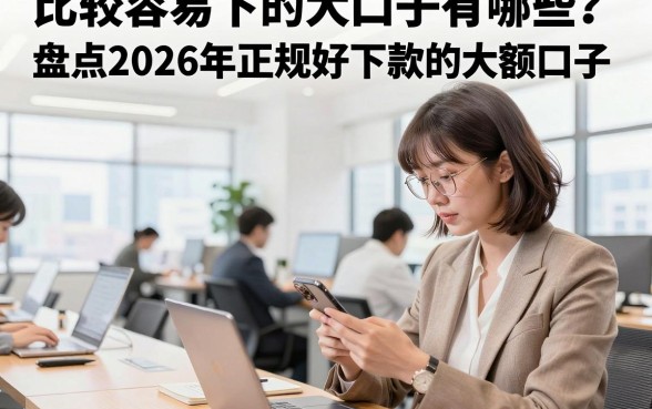 比较容易下的大口子有哪些?盘点2026年正规好下款的大额口子