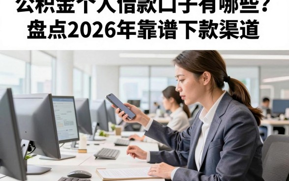 公积金个人借款口子有哪些？盘点2026年靠谱下款渠道