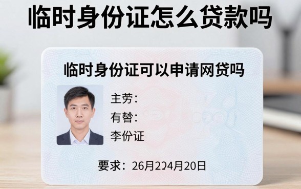 临时身份证怎么贷款吗,临时身份证可以申请网贷吗