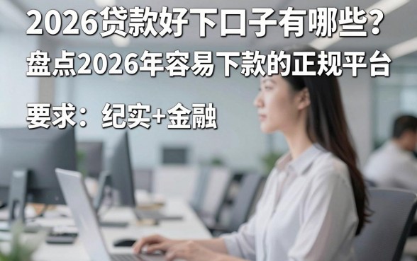 2026贷款好下口子有哪些？盘点2026年容易下款的正规平台