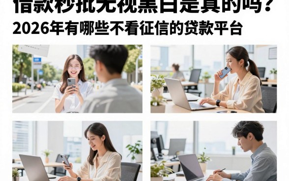 借款秒批无视黑白是真的吗?2026年有哪些不看征信的贷款平台?