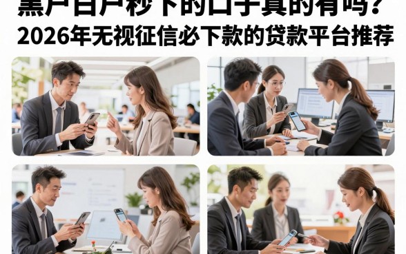 黑户白户秒下的口子真的有吗?2026年无视征信必下款的贷款平台推荐