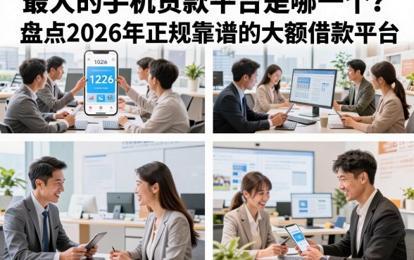最大的手机贷款平台是哪一个?盘点2026年正规靠谱的大额借款平台