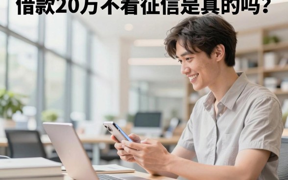 借款20万不看征信是真的吗?哪里有不看征信能下款的平台