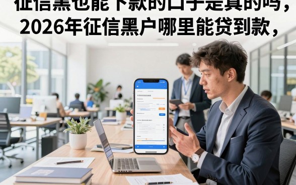 征信黑也能下款的口子是真的吗,2026年征信黑户哪里能贷到款