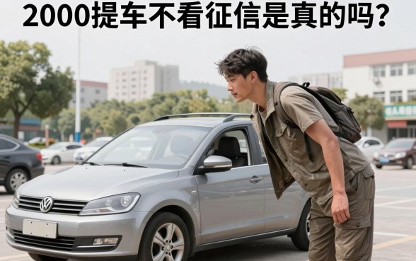 2000提车不看征信是真的吗？这种买车方式靠谱吗？