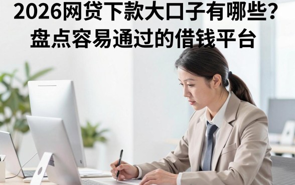 2026网贷下款大口子有哪些?盘点容易通过的借钱平台