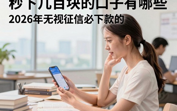 秒下几百块的口子有哪些，2026年无视征信必下款的平台推荐