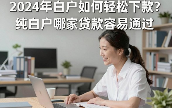2024年白户如何轻松下款?纯白户哪家贷款容易通过