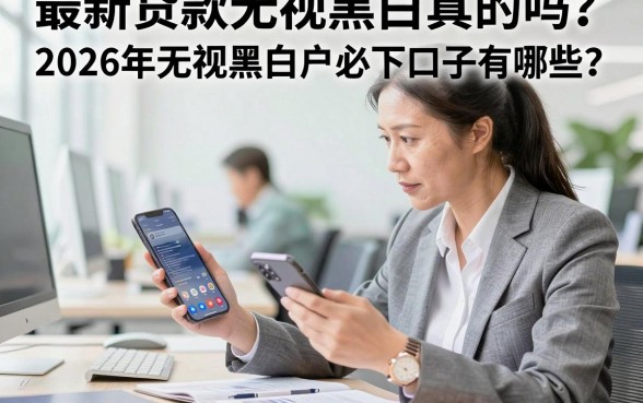 最新贷款无视黑白真的吗？2026年无视黑白户必下口子有哪些？
