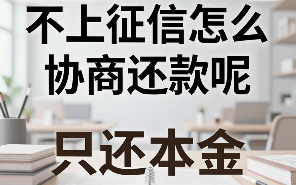 不上征信怎么协商还款呢,不正规网贷如何协商只还本金