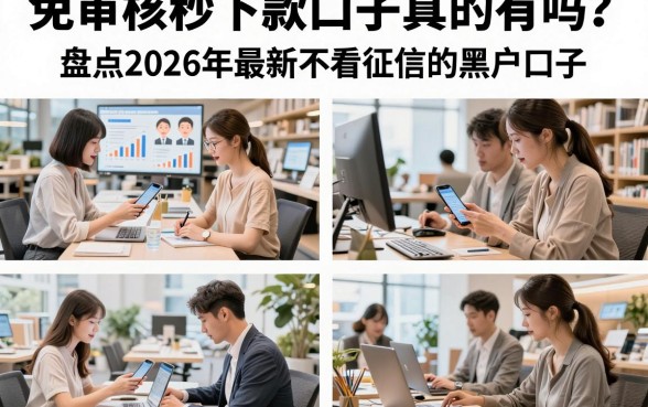 免审核秒下款口子真的有吗?盘点2026年最新不看征信的黑户口子