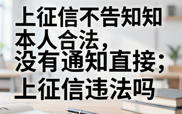 上征信不告知本人合法吗，没有通知直接上征信违法吗