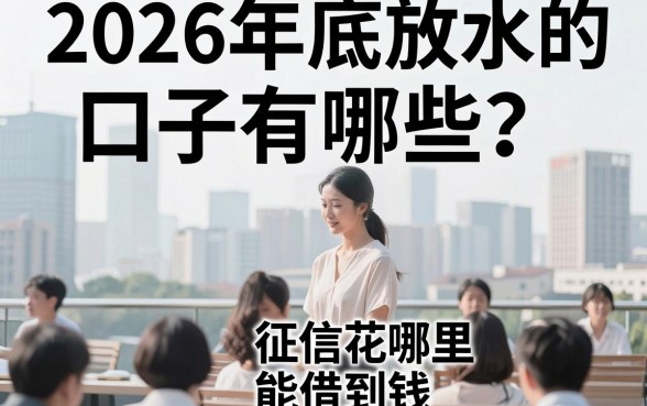 2026年底放水的口子有哪些?征信花哪里能借到钱?