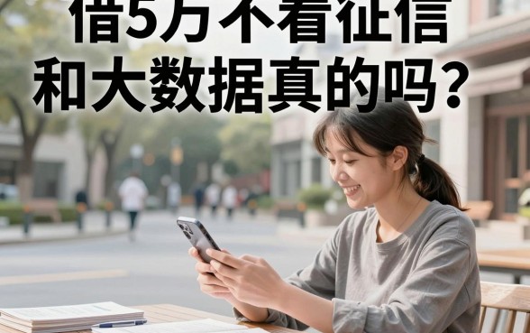 借5万不看征信和大数据真的吗？哪里能找到靠谱渠道？