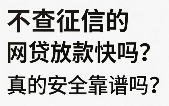 不查征信的网贷放款快吗？真的安全靠谱吗？