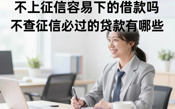 不上征信容易下的借款吗，不查征信必过的贷款有哪些