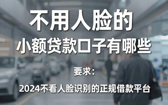不用人脸的小额贷款口子有哪些，2024不看人脸识别的正规借款平台推荐