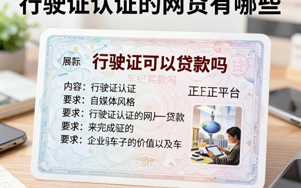 行驶证认证的网贷有哪些，行驶证可以贷款吗正规平台
