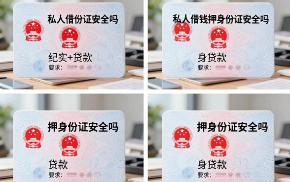 私人借钱押身份证安全吗,身份证抵押借款有什么风险