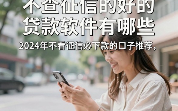不查征信的好的贷款软件有哪些，2024年不看征信必下款的口子推荐