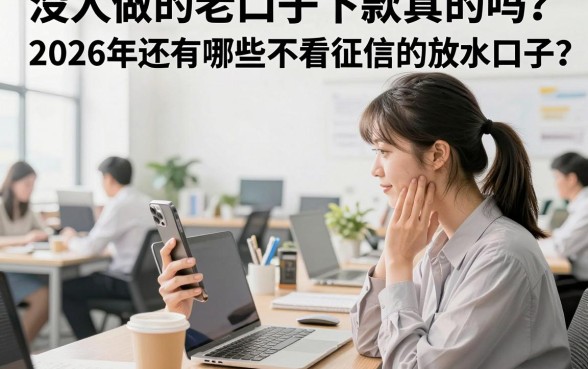 没人做的老口子下款真的吗?2026年还有哪些不看征信的放水口子?