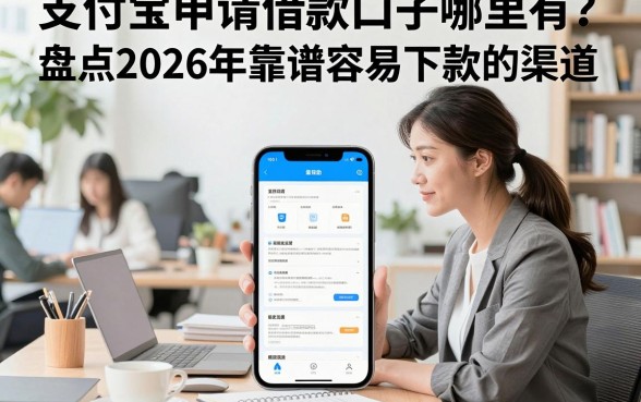 支付宝申请借款口子哪里有？盘点2026年靠谱容易下款的渠道