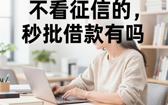 不看征信的秒批借款有吗，哪里能借到钱不看征信