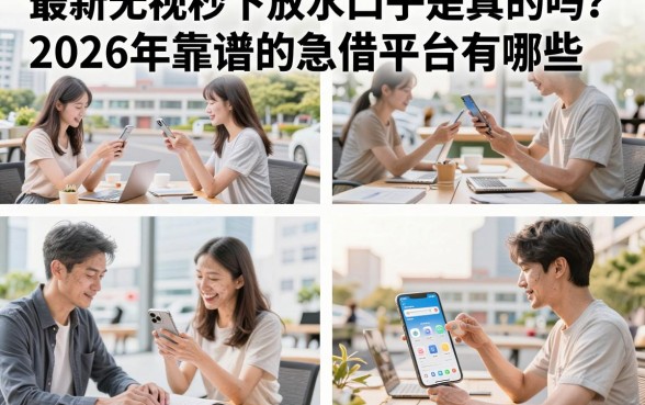 最新无视秒下放水口子是真的吗?2026年靠谱的急借平台有哪些