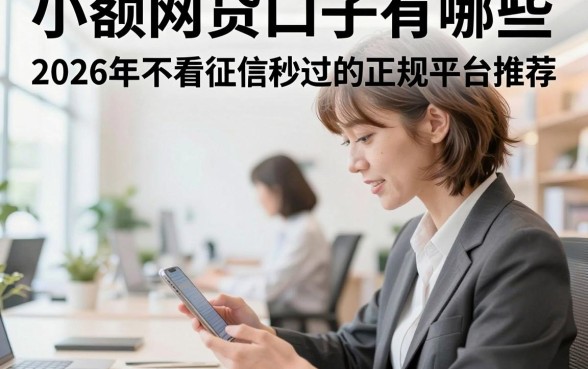 小额网贷口子有哪些，2026年不看征信秒过的正规平台推荐
