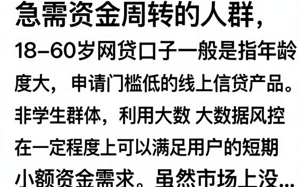 18到60岁的网贷口子有哪些，哪些平台容易下款？