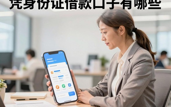 凭身份证借款口子有哪些，只拿身份证哪里能贷到款