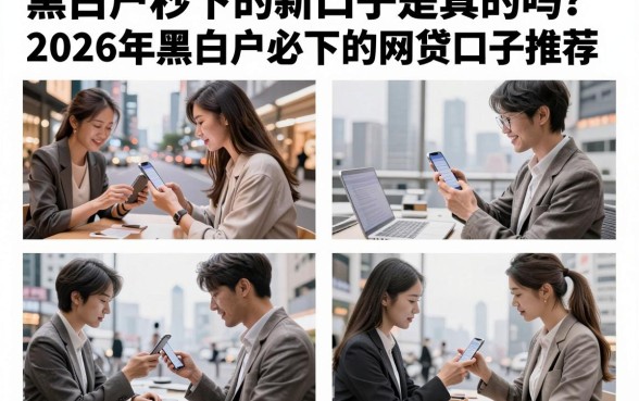 黑白户秒下的新口子是真的吗?2026年黑白户必下的网贷口子推荐