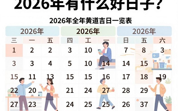 2026年有什么好日子？2026年全年黄道吉日一览表