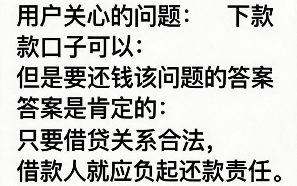 下款口子下款需要还吗，正规贷款平台借钱必须还款吗