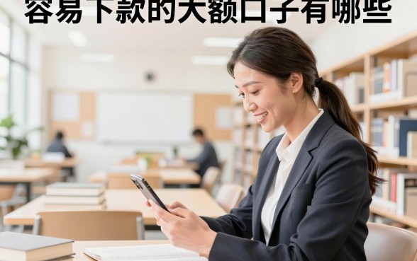 容易下款的大额口子有哪些,2026年靠谱的大额贷款平台推荐