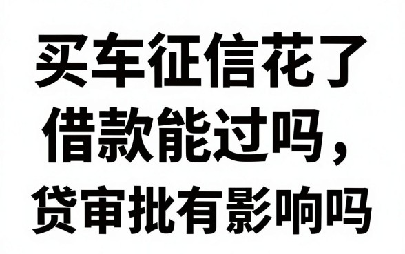 买车征信花了借款能过吗，征信花了对车贷审批有影响吗