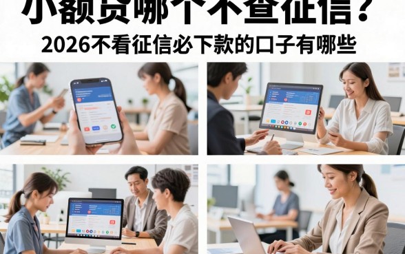 小额贷哪个不查征信？2026不看征信必下款的口子有哪些