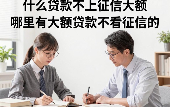 什么贷款不上征信大额，哪里有大额贷款不看征信的？