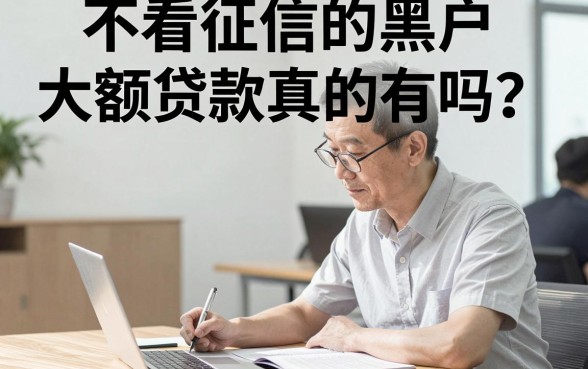 不看征信的黑户大额贷款真的有吗?黑户哪里可以贷到大额资金?