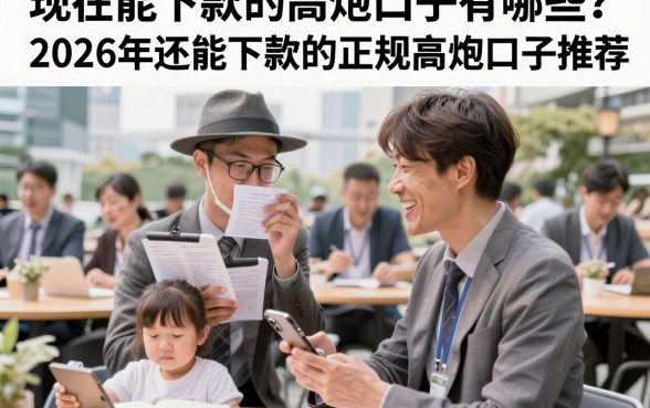 现在能下款的高炮口子有哪些？2026年还能下款的正规高炮口子推荐